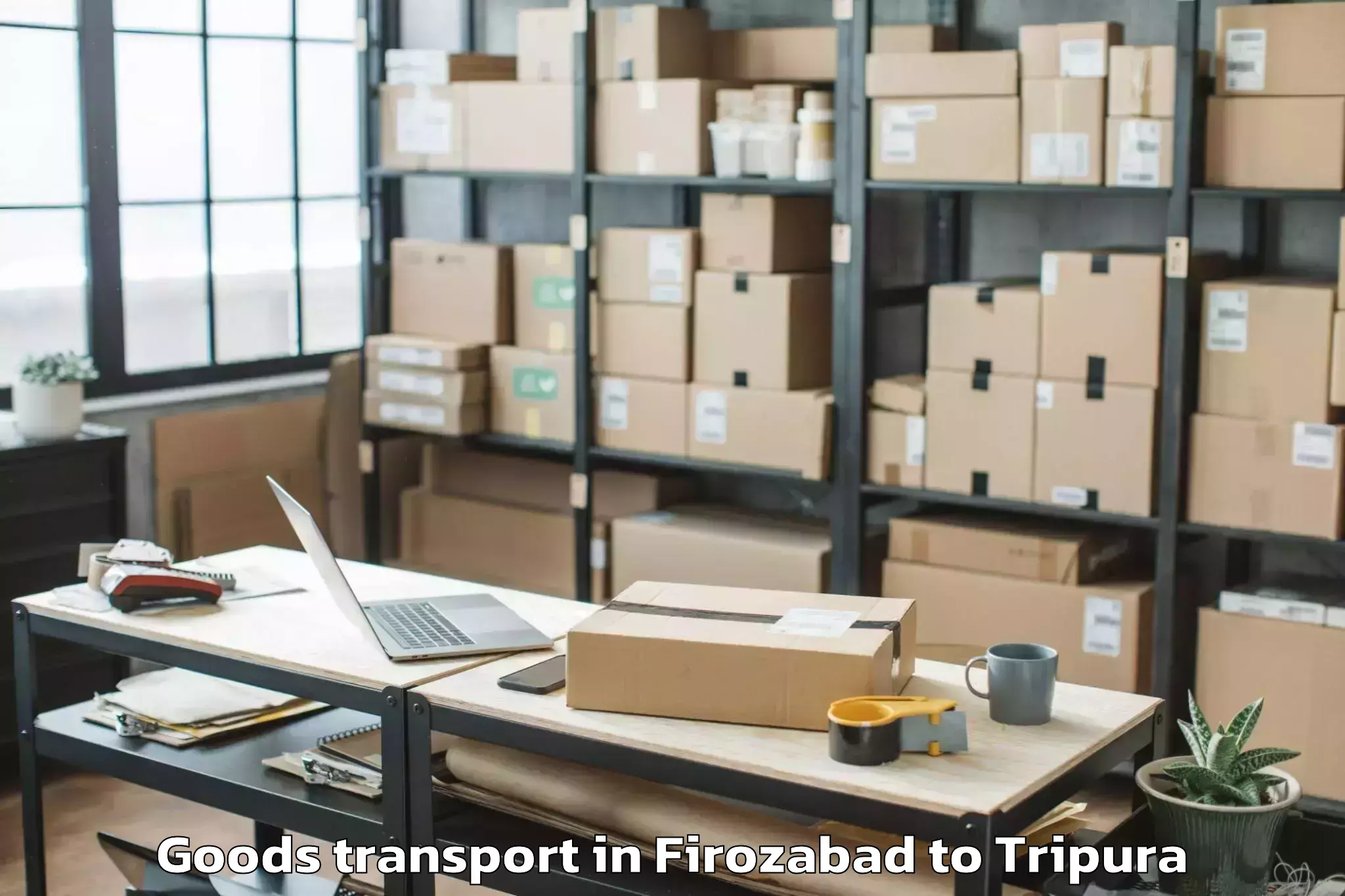 Trusted Firozabad to Panisagar Goods Transport